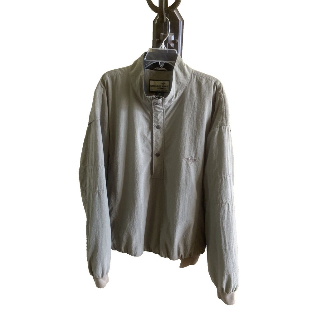 Vintage Dockers Golf 1/4 Zip Jacket Men’s Size XL Olive Green Pull Over